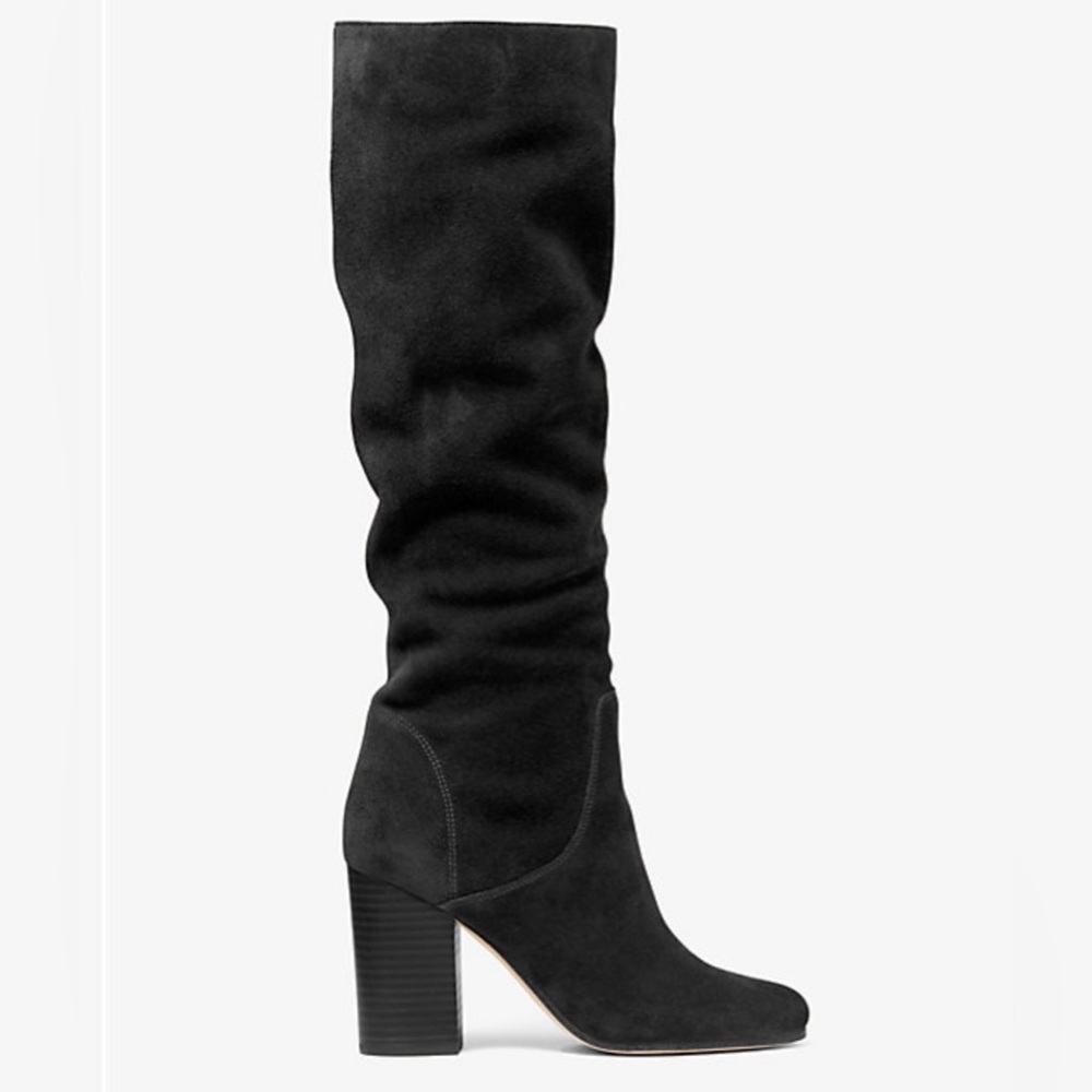 Michael Kors black suede Leigh boot